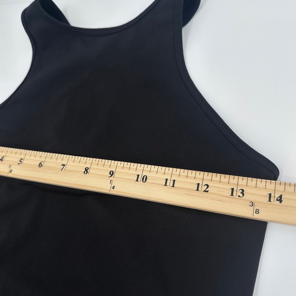 Athleta Workout Tank Top Womens S Black Racer Back Open Stretch Activewear - Picture 7 of 9